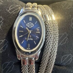 Harley-Davidson Silver and Blue Smartwatch